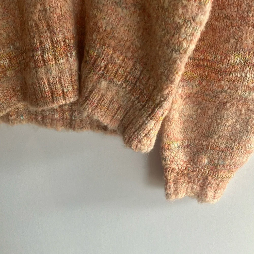 J. Crew Orange V-Neck Sweater Soft Knit